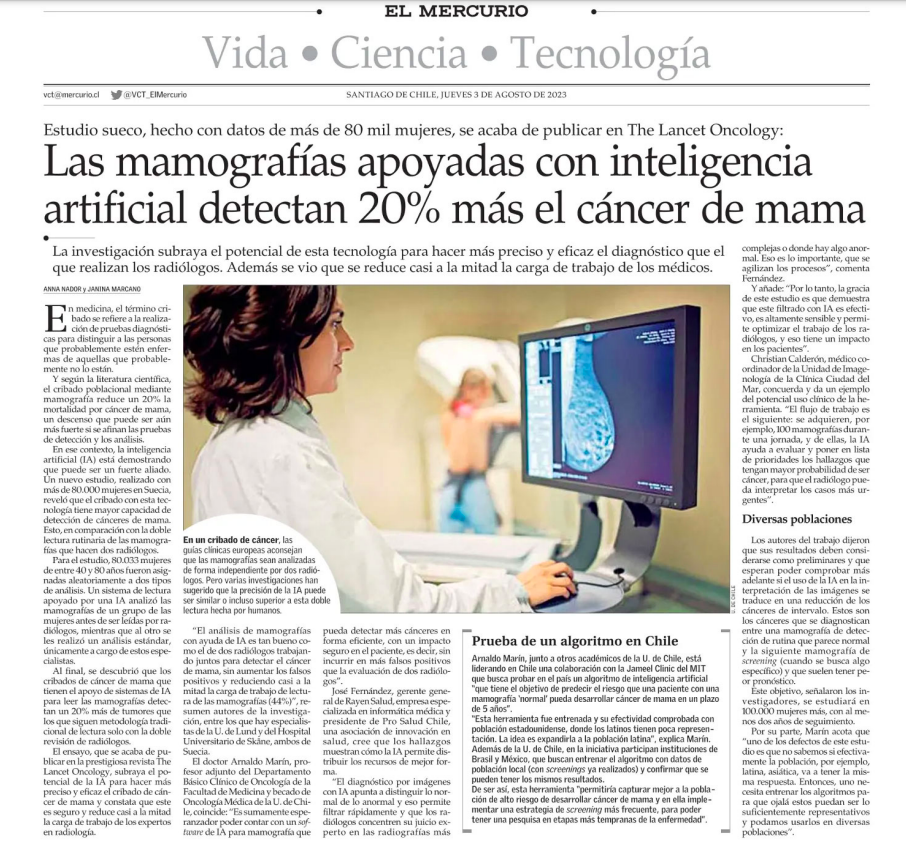 Lee más sobre el artículo Las mamografías apoyadas con inteligencia artificial detectan 20% más el cáncer de mama